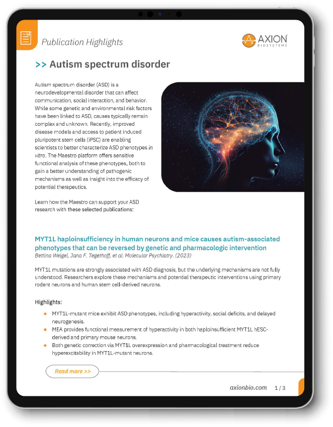 Publication highlights: Autism