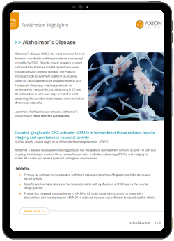 Alzheimer's publication highlights