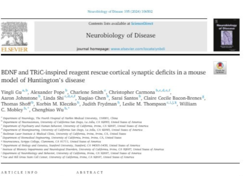 Neurobiology of Disease, 10 April 2024