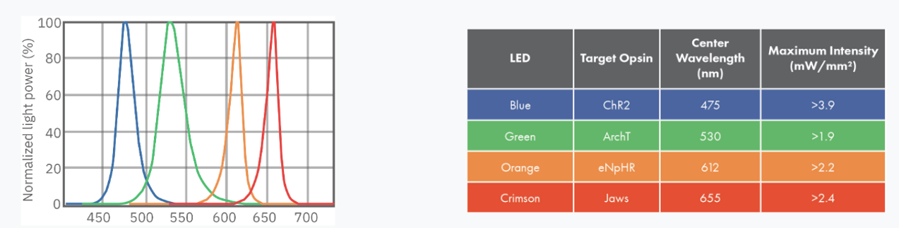 normalized light power