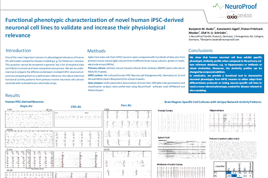 2016 NRDT Poster Bader Functional phenotypic characterization of novel human iPSC-derived neurons
