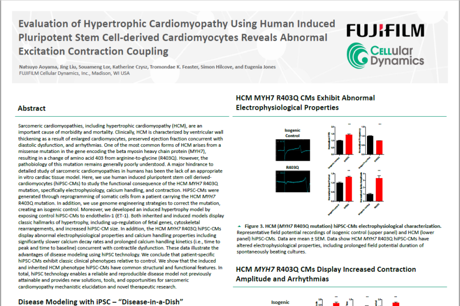 2018 ISSCR poster aoyama hypertrophic cardiomyopathy