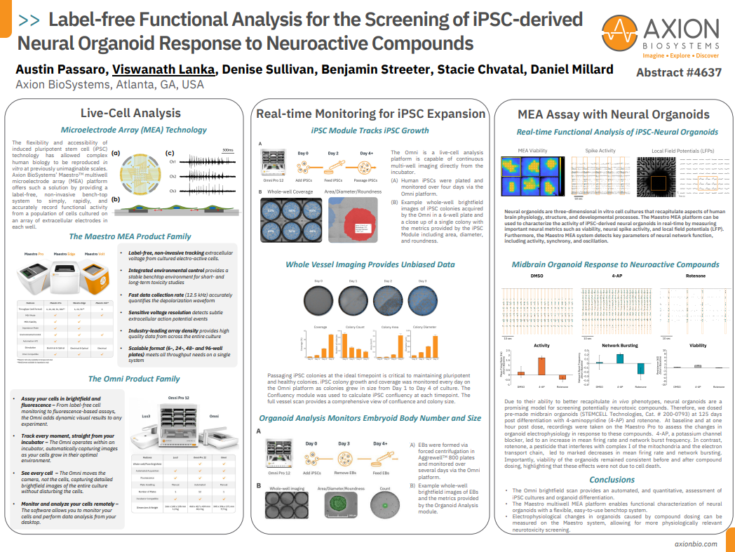 Label-free Functional Analysis for the Screening of iPSC-derived Neural Organoid Response to Neuroactive Compounds