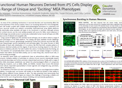 2016 SFN Poster Mangan Functional human neurons derived from iPS Cells 