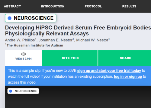 (2017) Phillips et al. Developing hiPSC Derived Serum Free Embryoid Bodies for the Interrogation of 3-D Stem Cell Cultures Using Physiologically Relevant Assays