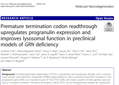 2020_moldegeneration_frew_prematureterminationcodonreadthrough