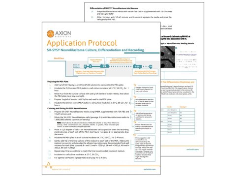 Axion Bio Cell Culture Protocol Neuroblastoma