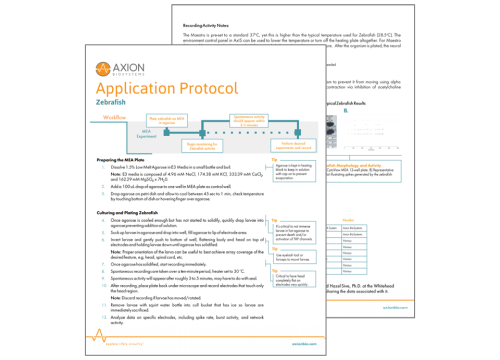 Axion Bio Cell Culture Protocol Zebrafish