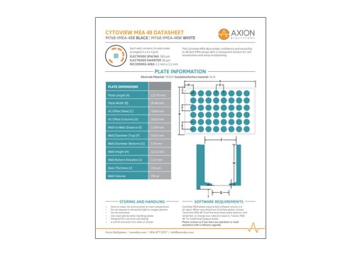 Axion Bio Tech Datasheet MEA 48-well
