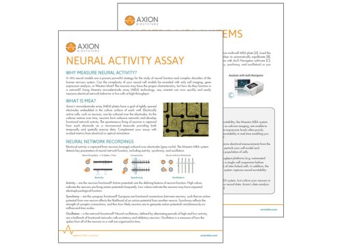 Axion Bio App Note Neural Activity