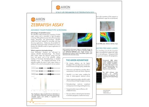 Axion Bio App Note Zebrafish