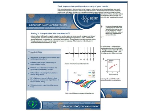 Axion Bio AppNote pacing cardiomyocytes