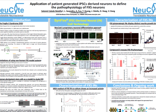 2020 Neucyte poster ipsc-derived neurons pathophysiology on MEA system