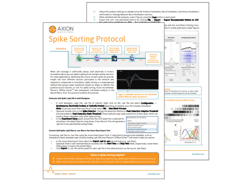 Neural Spike Sorting Protocol for MEA recordings