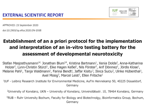 2020 EFSA publication on in vitro neurotoxicity