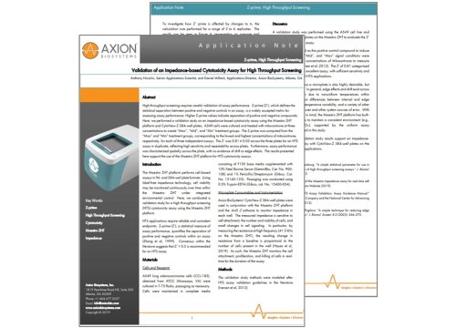 Application Note - Z prime - high throughput assays