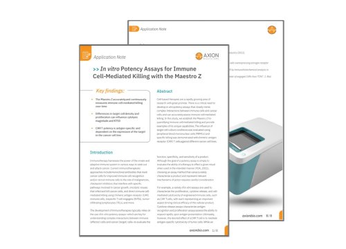 Application Note - in vitro potency assays on Maestro Z