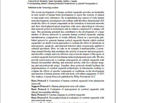 Current Protocols Publication (Volume 3, Issue 4) April 2023