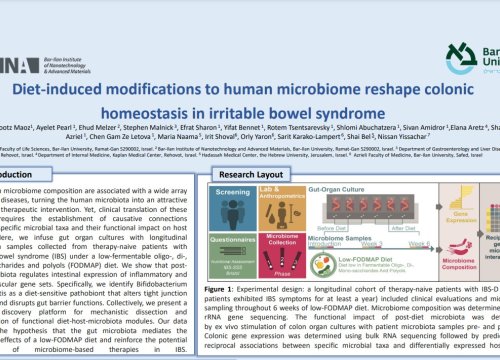 Diet-induced modifications to human microbiome reshape colonic homeostasis in irritable bowel syndrome - H. Bootz Poster