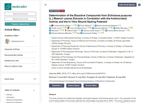 Molecules Publication, July 2023