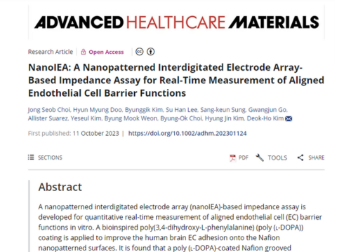 NanoIEA: A Nanopatterned Interdigitated Electrode Array-based Impedance Assay for Real-time Measurement of Aligned Endothelial Cell Barrier Functions