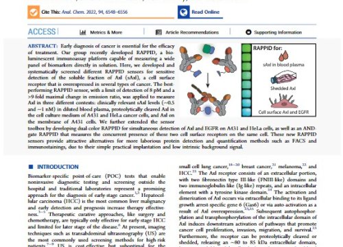 Analytical Chemistry Publication, April 2022