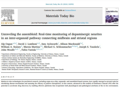 Materials Today Bio Publication, 05 Feb 2024