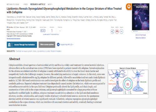 Lipodomics Reveals dysregulated glycerophospholipid metabolism