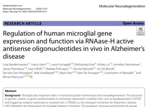 Molecular Neurodegeneration Publication, April 2024