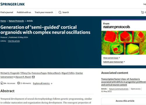 Nature Protocols Publication, 03 May 2024