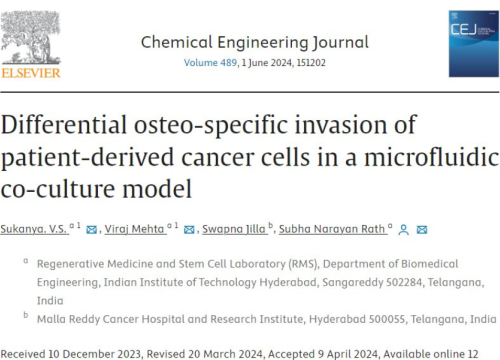 Chemical Engineering Journal Publication, April 2024