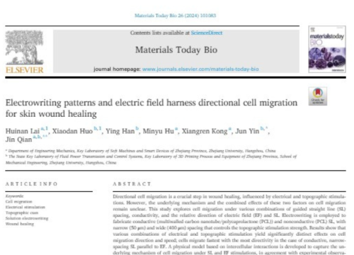 Materials Today Bio Publication, May 2024