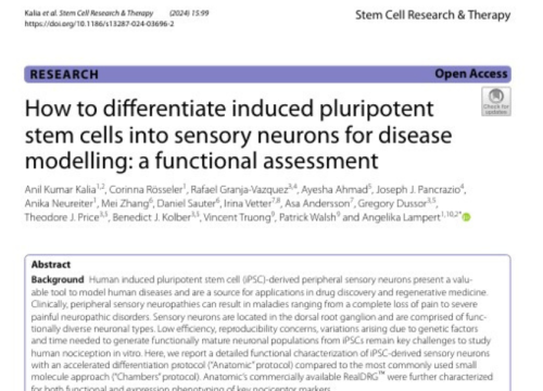 Stem Cell Research and Therapy Publication, April 2024