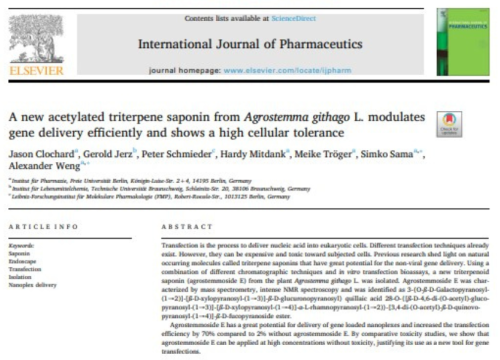International Journal of Pharmaceutics, 27 August 2020
