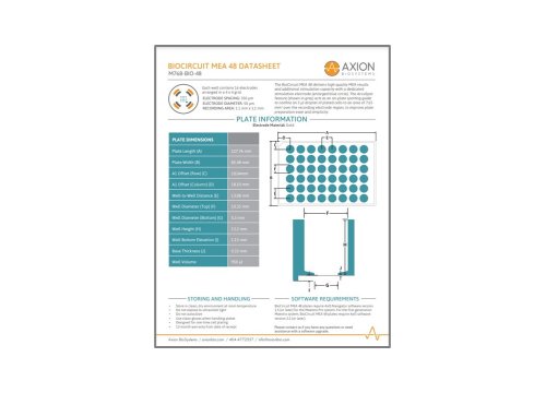 BioCircuit MEA 48 - Datasheet