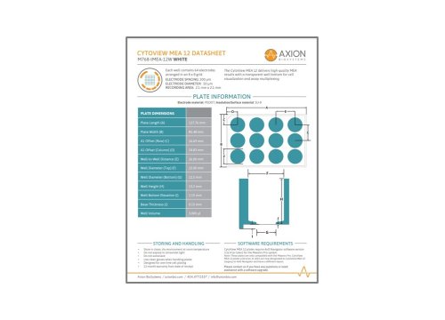 CytoView MEA 12-well - Datasheet