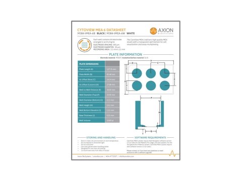 CytoView MEA 6 - Datasheet