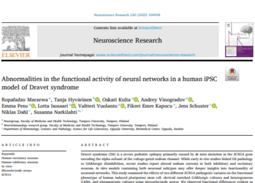 Neuroscience Research, 19 September 2025