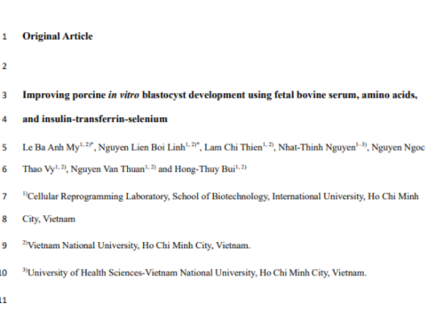 Journal of Reproduction and Development, 14 April 2025