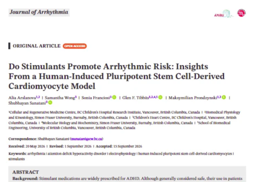Journal of Arrythmia, 24 September 2026